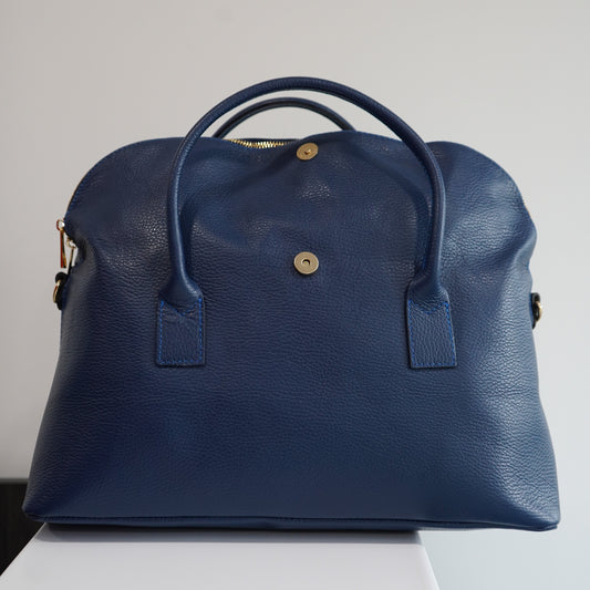 Grand sac à main Laure XL – Cuir Bleu Jean | Édition Limitée