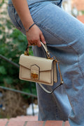 Nahla – Cuir Grainé Beige | Édition Limitée