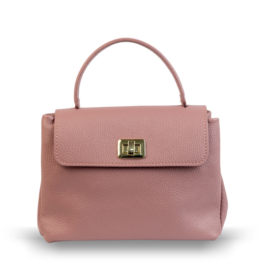 Sac Nassima – face avant en cuir rose antique