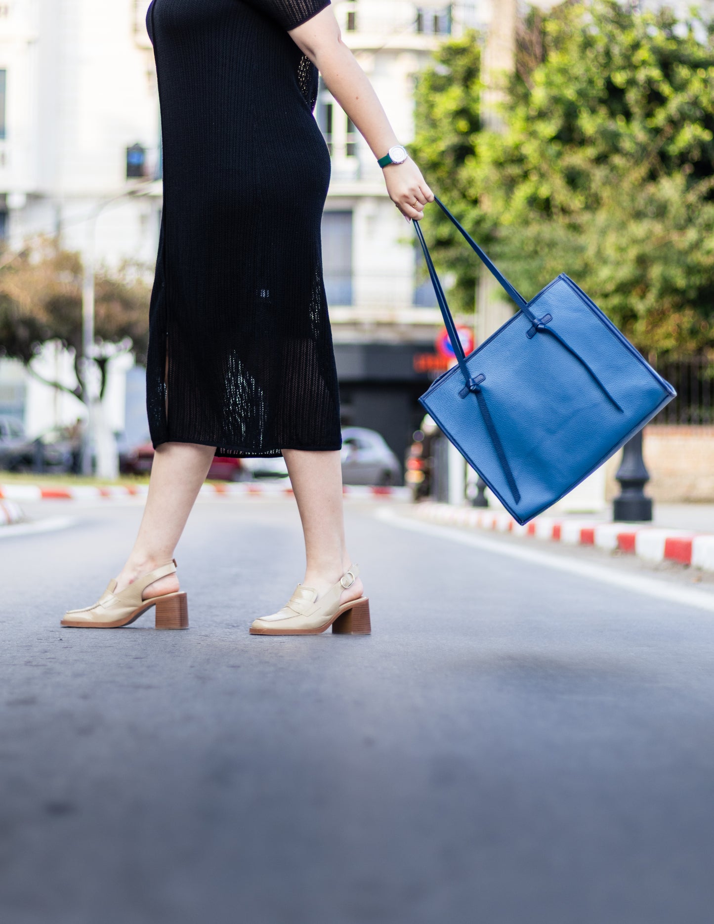 Sac Lynda L – Cuir Bleu Royal | Édition Limitée