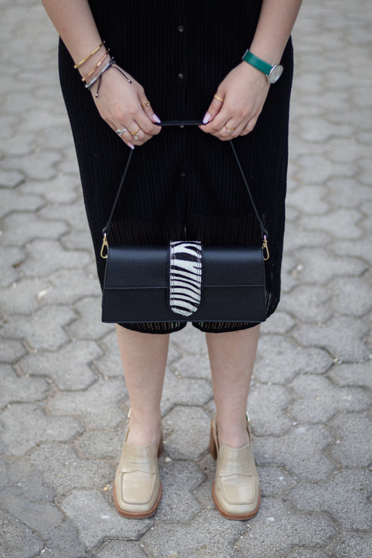 Sac Céline M – Noir & Zèbre | Édition Limitée