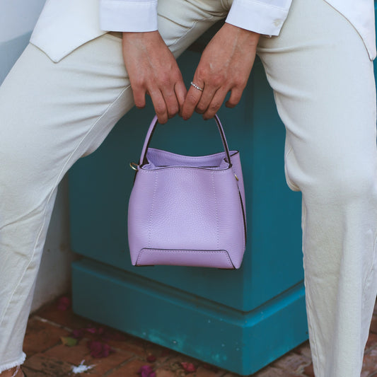 Sac Camille M – Cuir Lila | Édition Limitée