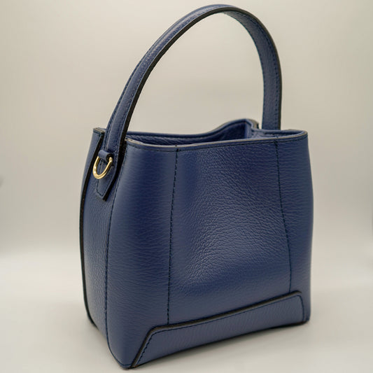 Sac Camille M – Cuir Bleu Denim | Édition Limitée