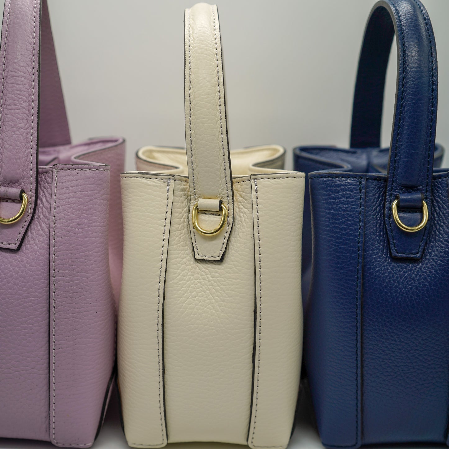 Sac Camille M – Cuir Bleu Denim | Édition Limitée