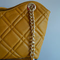 Sac Léa L – Cuir Jaune Moutarde | Grand format – Édition Limitée