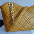 Sac Léa L – Cuir Jaune Moutarde | Grand format – Édition Limitée
