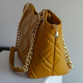 Sac Léa L – Cuir Jaune Moutarde | Grand format – Édition Limitée
