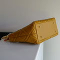 Sac Léa L – Cuir Jaune Moutarde | Grand format – Édition Limitée