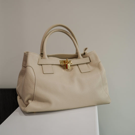 Sac Letty M – Cuir Latte | Édition Limitée