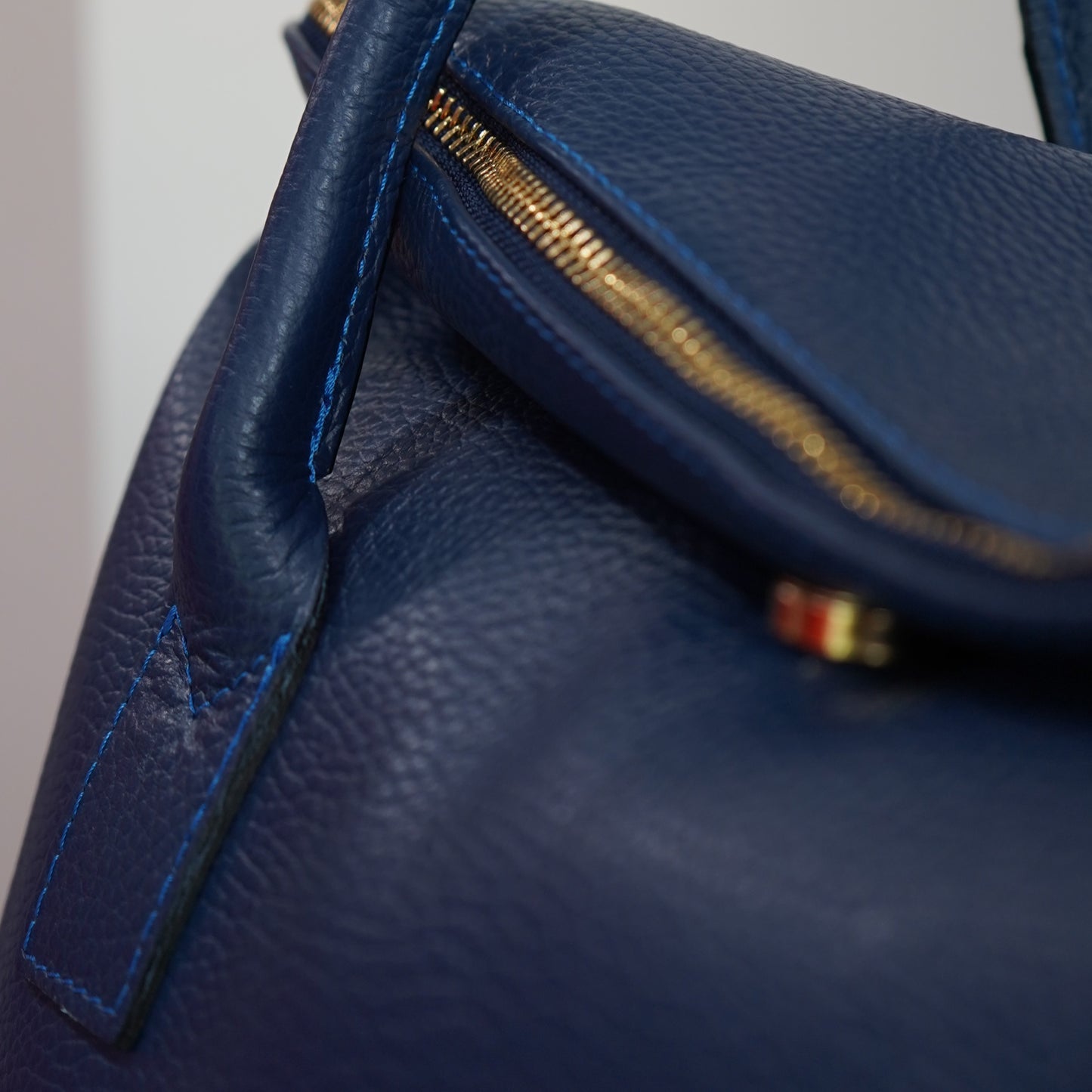 Grand sac à main Laure XL – Cuir Bleu Jean | Édition Limitée
