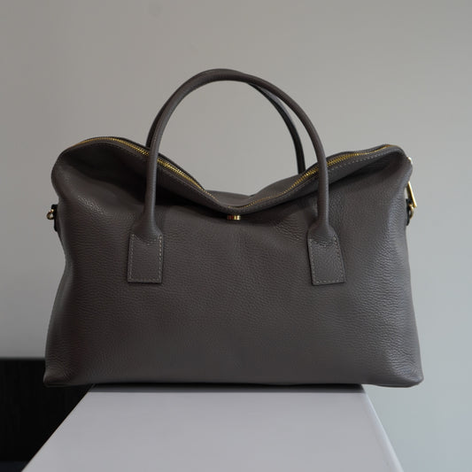Sac Cabas Laure XL – Cuir Gris Fumé | Édition Limitée